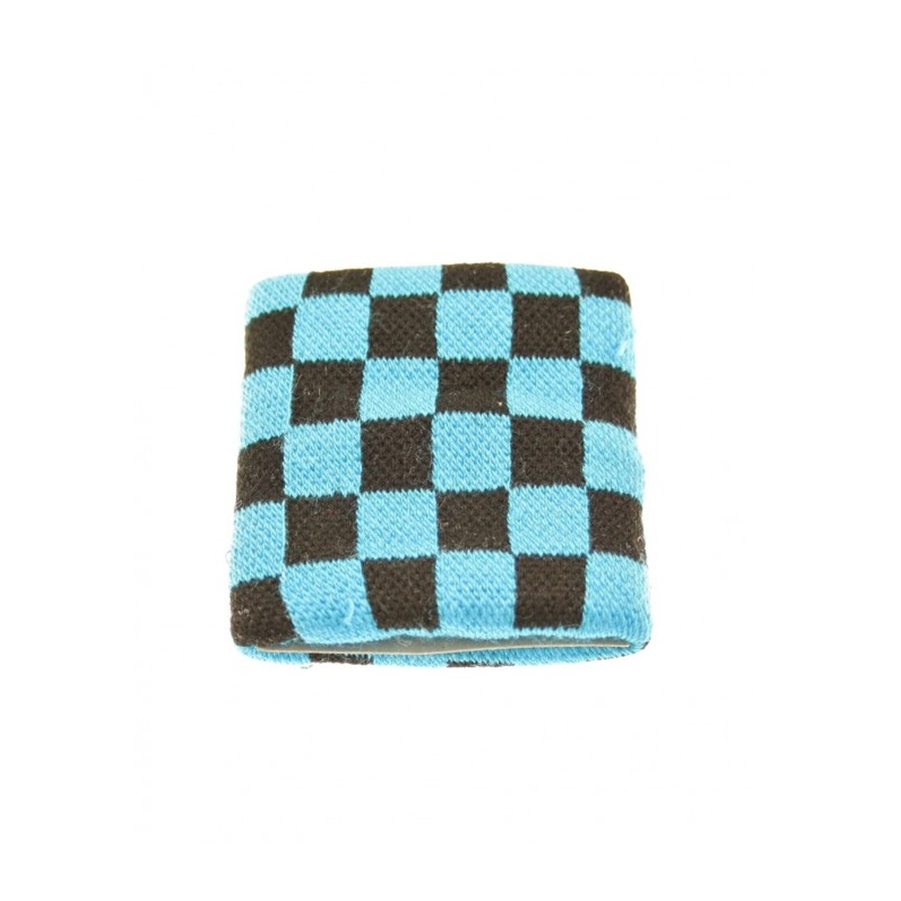Zac's Alter Ego - Black and Turquoise Checkered Sweatband - Turquoise/Black